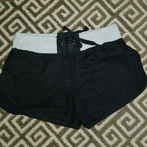 Black Linen Shorts